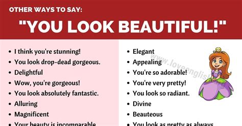 You Look Beautiful: 45+ Cute Ways to Say You Look So Beautiful - Love ...