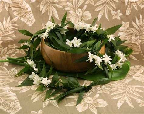 Ti Leaf Maile Lei With Tuberose - Shipped Nationwide, Arrives Fresh