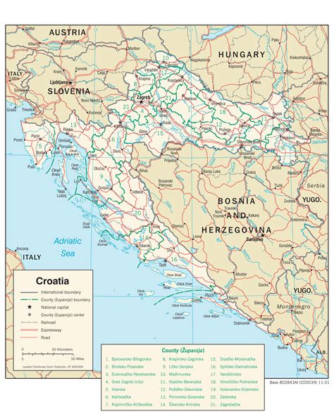 Maps of Croatia | Detailed map of Croatia in English | Tourist map ...