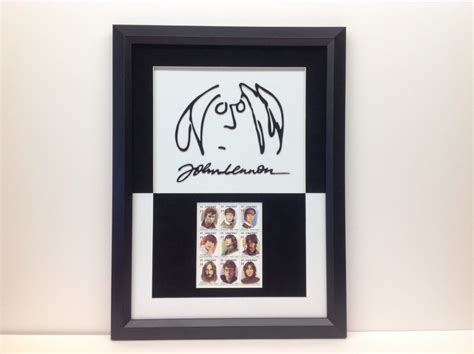 John Lennon Stamps and Logo - B&C Custom Framing