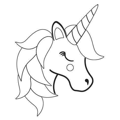 Unicorn Line Drawing - Unicorn Head Quilt Pattern