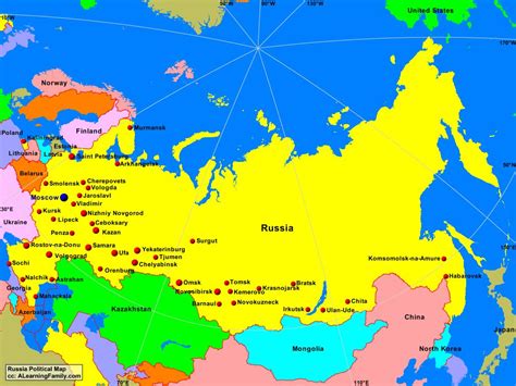 Russia Political Map - A Learning Family