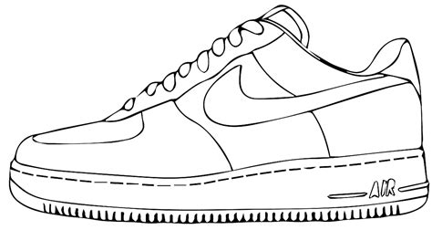 Nike Air Force 1 Coloring Pages - Coloring Home