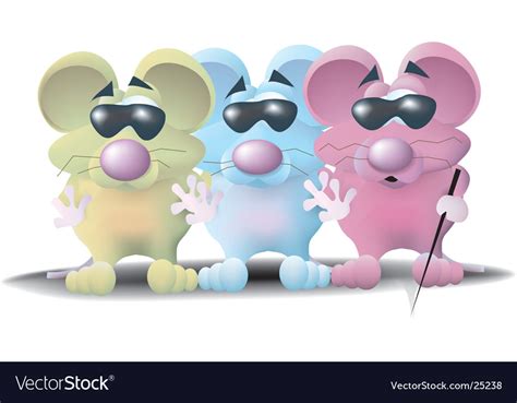 Three blind mice Royalty Free Vector Image - VectorStock