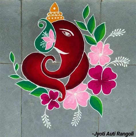 lord-ganpathi-rangoli-art-1 • K4 Craft