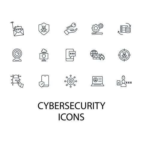 Cybersecurity icons set . Cybersecurity pack symbol vector elements for ...