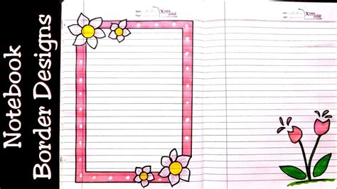 Notebook border designs| rulled paper border designs for projects ...