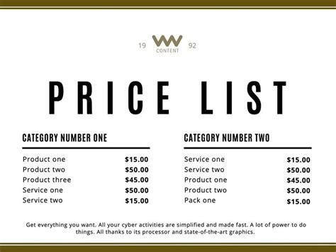 Schatten überlaufen Abnutzen price list template design Politiker ...