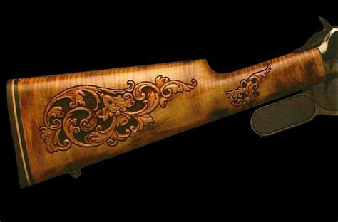 Gunstock Carving by Joe Cummings | Wood Engraved Guns | Pinterest ...