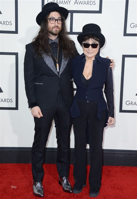 Sean Lennon and Yoko Ono - Grammy Awards 2014: Red carpet arrivals ...