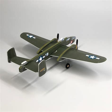 MinimumRC B-25 Mitchell Bomber 360mm Wingspan Micro 3CH RC Airplane Kit ...