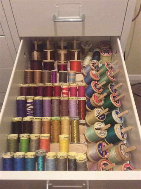 Thread spool / cotton reel organiser / holder storage made from craft ...