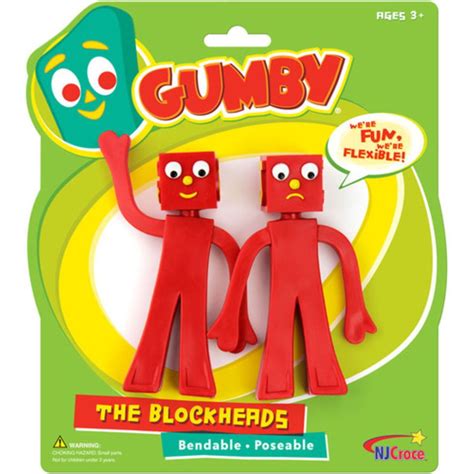 Gumby The Blockheads 5" Bendable Figures Pair - Walmart.com