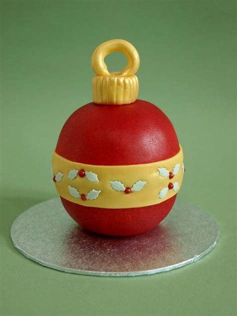 Mini Christmas Bauble Cake - Decorated Cake by Cathy's - CakesDecor