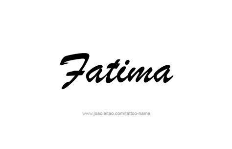 Fatima Name Tattoo Designs