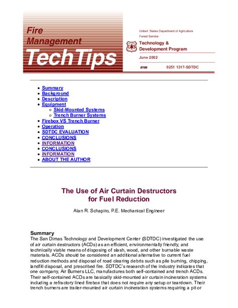 (PDF) THE USE OF AIR CURTAIN DESTRUCTORS | Al Schapiro - Academia.edu