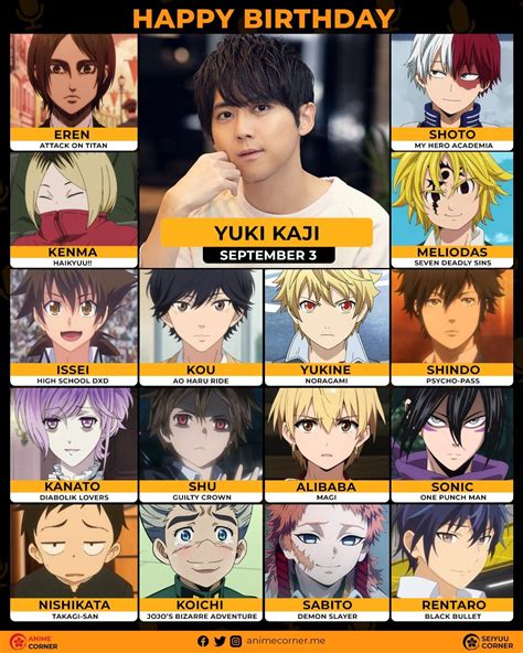 Happy 38th birthday to Yuki Kaji who voices as Kenma : r/haikyuu