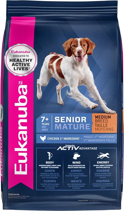 Amazon.com: Eukanuba Senior Medium Breed Dry Dog Food, 30 lb : Pet Supplies