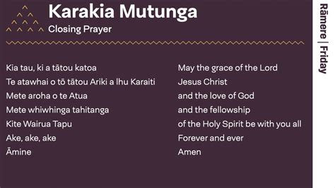 Karakia Mutunga | Closing Prayer | Baptist New Zealand