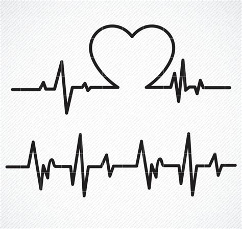 Heart Beat SVG, Ekg Svg Heartbeat Svg Heartbeat Clipart Heartbeat Line ...