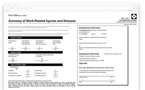 Osha 300a Printable Form - Printable Forms Free Online