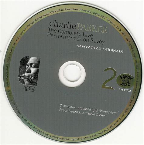 Charlie Parker - The Complete Live Performances on Savoy 1947-1950 ...