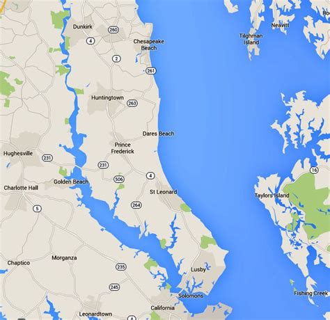 Maps of the Chesapeake Bay: Rivers and Access Points