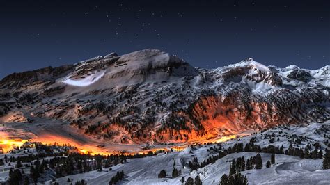 ice, Mountains, Landscapes, Snow, Night, Fire, Deviantart, High ...