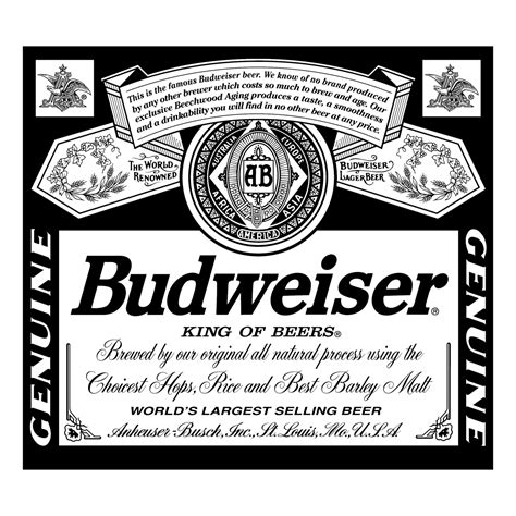 Budweiser Logo Black and White (2) – Brands Logos