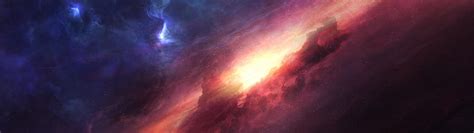 5120x1440] Space nebula cropped from Pics : multiwall, 5120x1440 summer ...