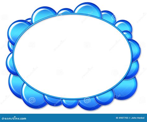 Blue Oval Bubble Frame Royalty Free Stock Photo - Image: 4987705