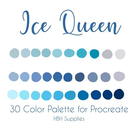 Ice Queen Palette, Procreate Palette, iPad Procreate, Instant Download ...