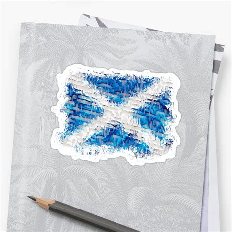 "Scottish Saltire Flag Texture Design" Stickers by Sookiesooker | Redbubble