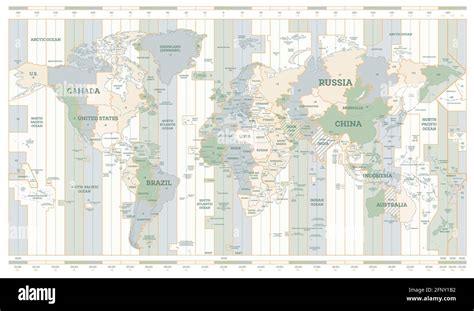 World time zones map Stock Vector Images - Alamy