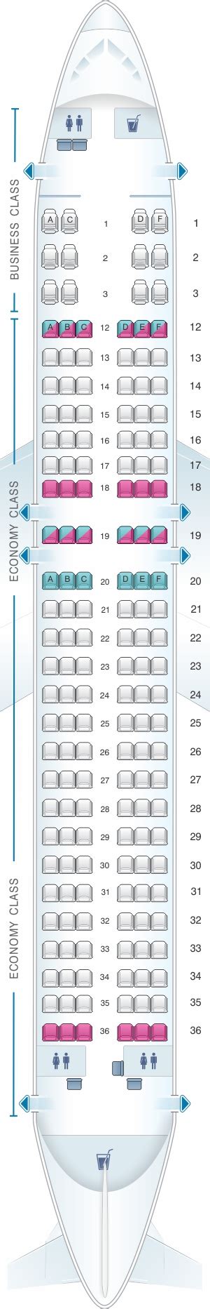 Air Canada Airbus A320 Seat Map