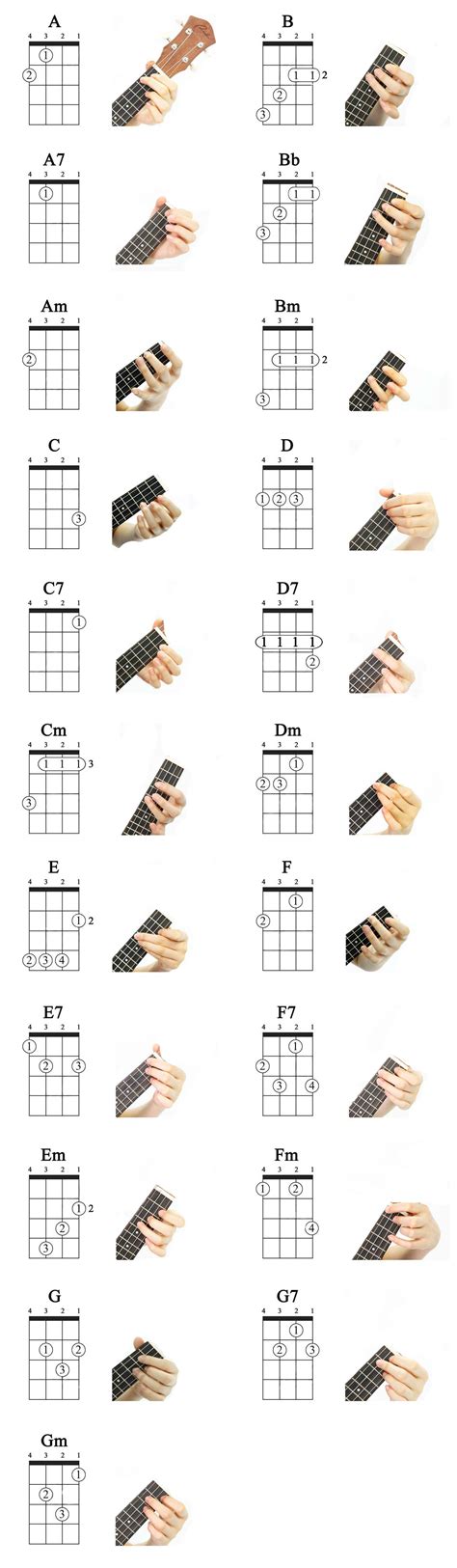 Ukulele: Basic 21 Ukulele Chords For Beginning Players