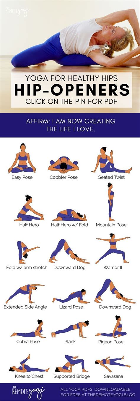 Hip opening yoga flow sequence pdf – free printable download – Artofit