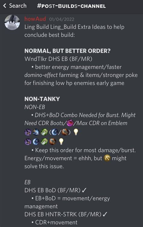 Ling Updated Build Ideas to Help Conclude Best Build : r/MobileLegendsBB