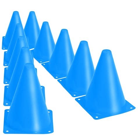 KINJOEK 30 PCS 7 Inches Plastic Sports Training Cones, Blue Traffic ...