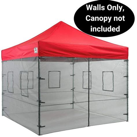 10x10 Pop up Canopy Food Service Mesh Sidewalls with Windows (WALLS ON ...