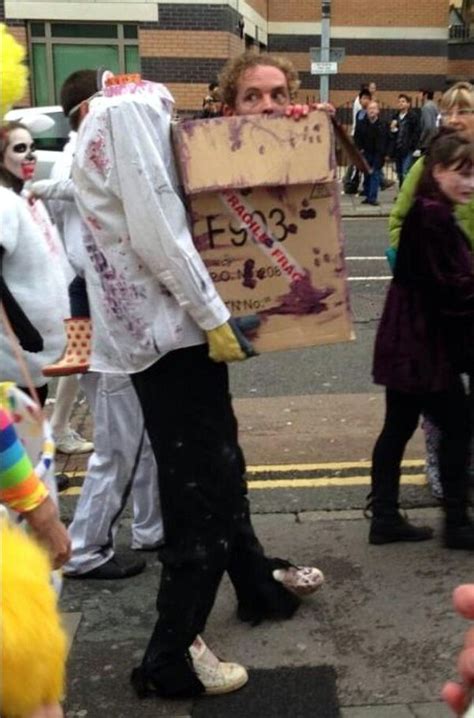 Zombie Carrying A Box Of Body Parts Costume - Neatorama