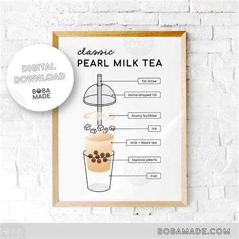 Bubble Tea Art Boba Tea Poster Bubble Tea Poster Digital Download - Etsy