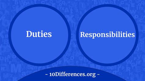 Difference Between Duties and Responsibilities