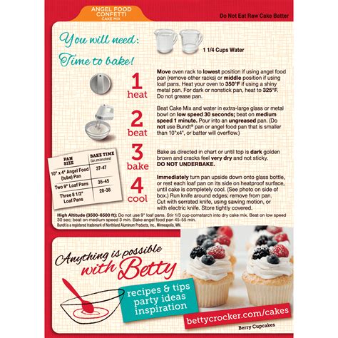 Betty Crocker Cake Mix Instructions On The Box | The Cake Boutique