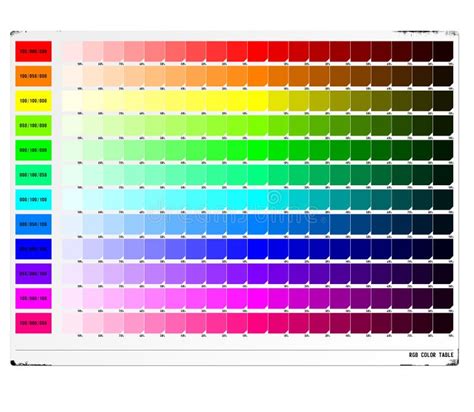 RGB Color Table stock illustration. Illustration of dark - 410908