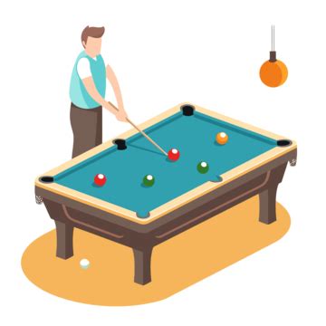 Billiard Clipart Male Billiards Player Playing A Game On The Table ...