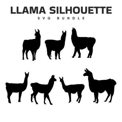 Llama Silhouette SVG | Master Bundles