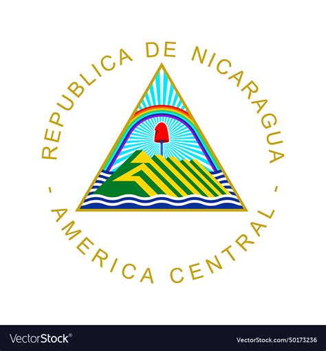 Coat of arms nicaragua Royalty Free Vector Image