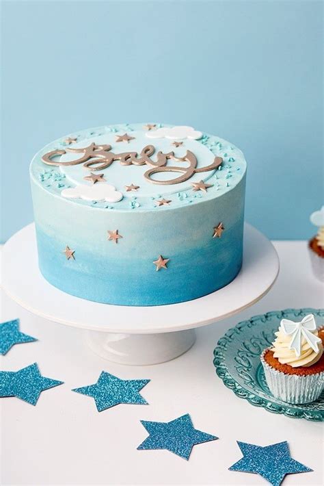 Twinkle Star Baby CakeCelebrate the imminent arrival of a little boy ...