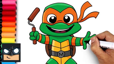 How To Draw Michelangelo | Teenage Mutant Ninja Turtles - YouTube